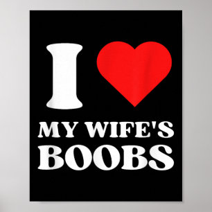 I Liebe My Wifes S Y2k Ästhetisches Rotes Herz Poster