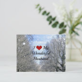 I Liebe My Wonderful Husband (größerer Text) Postkarte (Stehend Vorderseite)