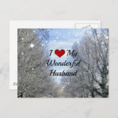 I Liebe My Wonderful Husband (größerer Text) Postkarte (Vorne/Hinten)