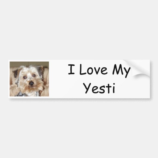 I Liebe My Yesti Autoaufkleber (Vorne)