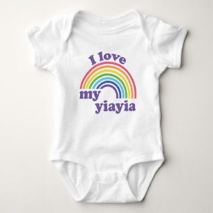 I Liebe My Yiayia - Niedlicher Regenbogen Baby Strampler