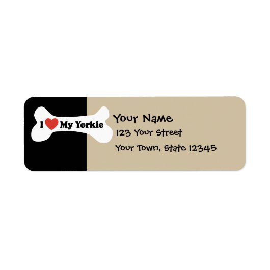 I Liebe My Yorkie - Dog Bone (Vorne)