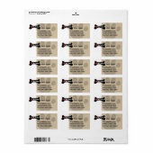 I Liebe My Yorkie - Dog Bone Adressaufkleber (Vorne)