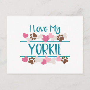 I Liebe My Yorkie Postkarte