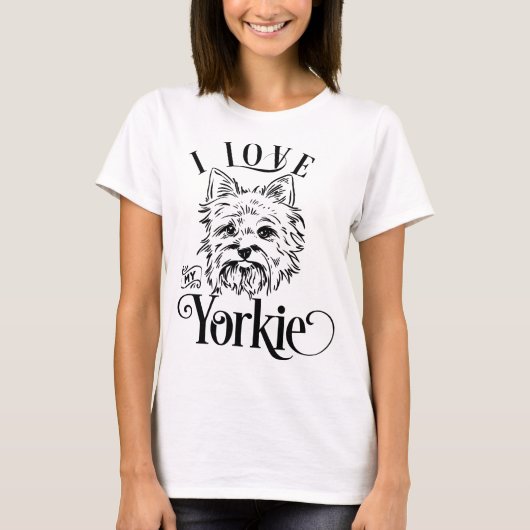 I Liebe My Yorkie T-Shirt (Vorderseite)