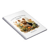 I Liebe My Yorkshire Terrier Floral Dog Portrait Notizblock (Rechte Seite)