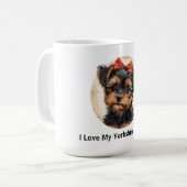 I Liebe My Yorkshire Terrier Kaffeetasse (Vorderseite Links)