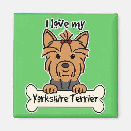 I Liebe My Yorkshire Terrier Magnet (Vorne)