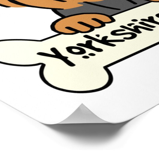 I Liebe My Yorkshire Terrier Poster (Ecke)