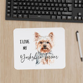 I Liebe My Yorkshire Terrier Watercolo Mousepad