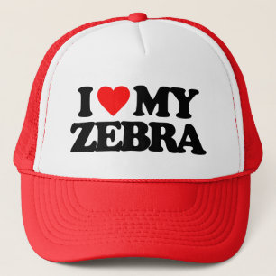 I LIEBE MY ZEBRA TRUCKERKAPPE