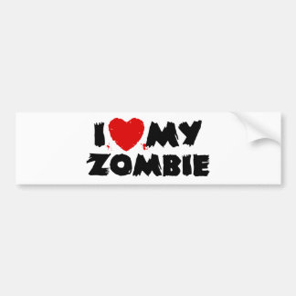 I Liebe My Zombie Autoaufkleber