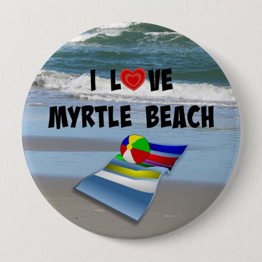 I Liebe Myrtle Beach Button (Vorderseite)