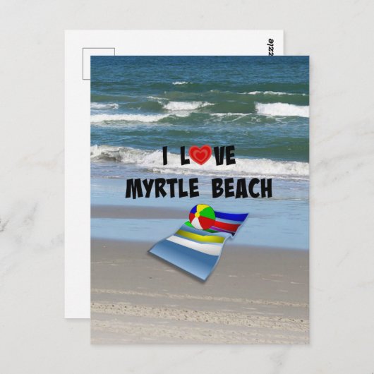 I Liebe Myrtle Beach Postkarte (Vorne/Hinten)