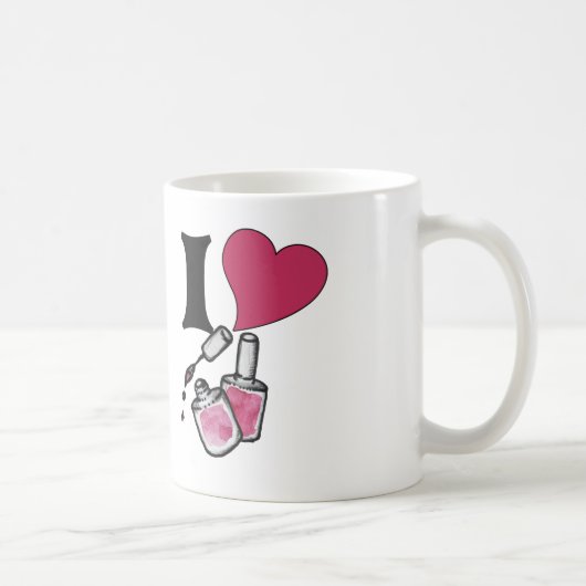 I Liebe Nagellack Kaffeetasse (Rechts)