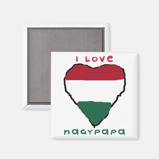 I Liebe Nagypapa Magnet (Vorderseite/Rückseite)