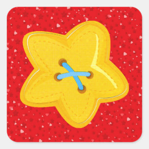 I Liebe Nähen - SRF Quadratischer Aufkleber