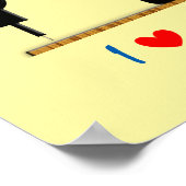 I Liebe Nähmaschine Vintag Poster (Ecke)