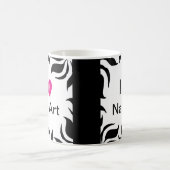 I Liebe Nail Art Zebra Streifen und Pink Coffee Ta Kaffeetasse (Mittel)