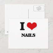 I Liebe Nails Postkarte (Vorne/Hinten)