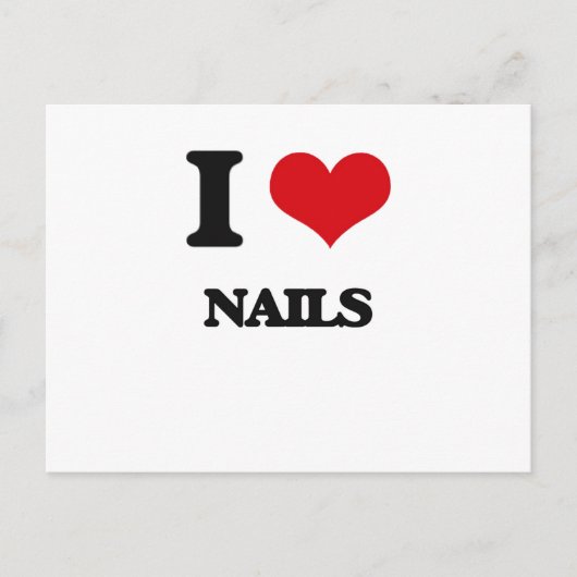 I Liebe Nails Postkarte (Vorderseite)
