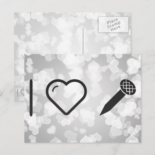 I Liebe Nails Postkarte (Vorne/Hinten)