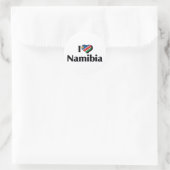 I Liebe Namibia Flag Runder Aufkleber (Tasche)