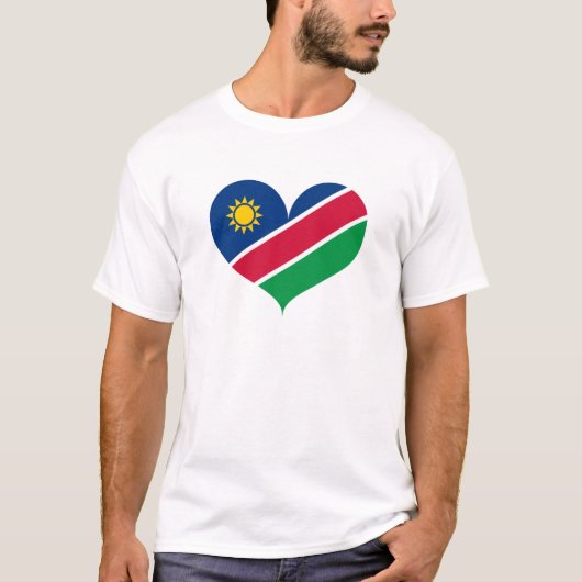 I Liebe Namibia Flag T-Shirt (Vorderseite)
