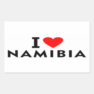 I Liebe Namibia Land wie Herztourismus Rechteckiger Aufkleber