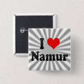 I Liebe Namur, Belgien Button (Vorne & Hinten)