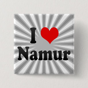 I Liebe Namur, Belgien Button