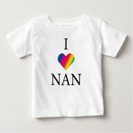 I LIEBE NAN RAINBOW HEART Baby T - Shirt