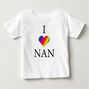 I LIEBE NAN RAINBOW HEART Baby T - Shirt