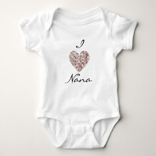 I Liebe Nana Baby Jersey Bodysuit Baby Strampler (Vorderseite)