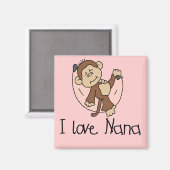 I Liebe Nana T - Shirt und Geschenke Magnet (Vorderseite/Rückseite)