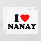 I Liebe Nanay Postkarte (Vorne/Hinten)