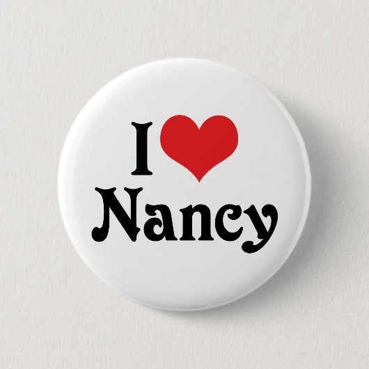 I Liebe Nancy Button (Vorderseite)