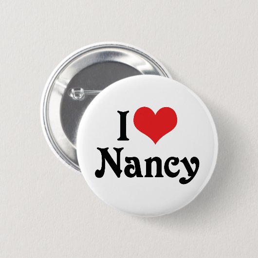 I Liebe Nancy Button (Vorne & Hinten)
