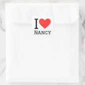 I Liebe Nancy Quadratischer Aufkleber (Tasche)