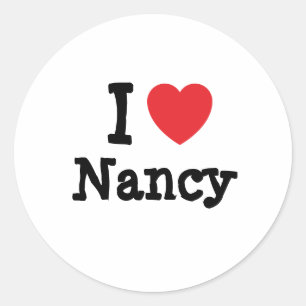 I Liebe Nancy T - Shirt Runder Aufkleber