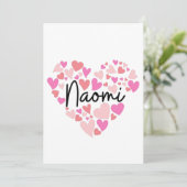 I Liebe Naomi Dankeskarte (Stehend Vorderseite)