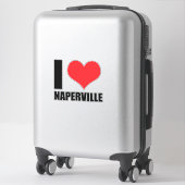 I Liebe Naperville Aufkleber (Koffer)
