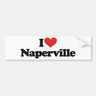 I Liebe Naperville Autoaufkleber