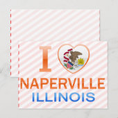 I Liebe Naperville, IL Postkarte (Vorne/Hinten)