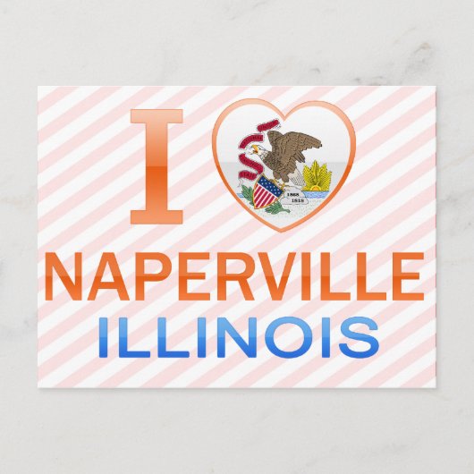 I Liebe Naperville, IL Postkarte (Vorderseite)
