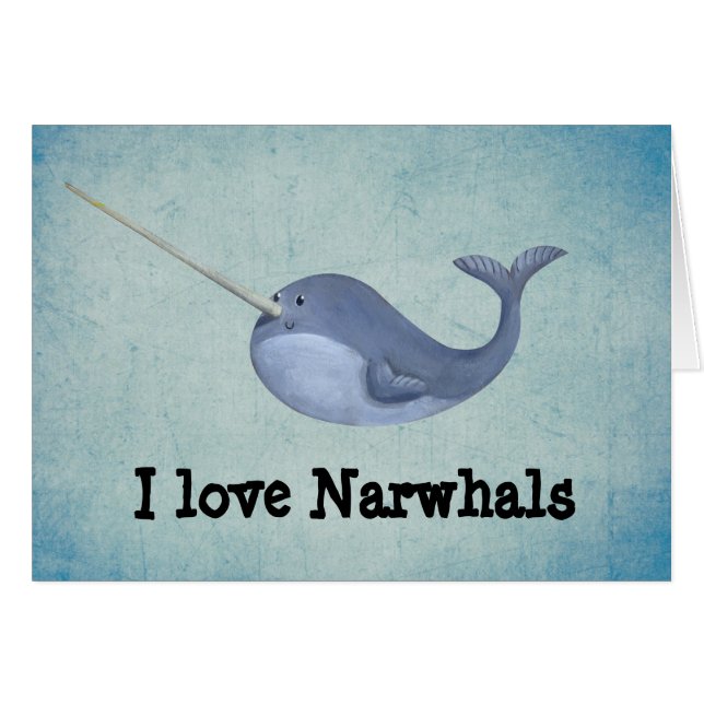 I Liebe Narwhals (Vorderseite (Horizontal))
