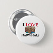 I Liebe Narwhals Button (Vorne & Hinten)