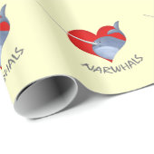I Liebe Narwhals Geschenkpapier (Rolleneckpunkt)