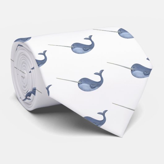 I Liebe Narwhals Krawatte (Gerollt)