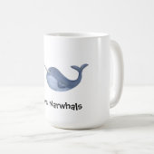 I Liebe Narwhals - kundenspezifischer Text - Kaffeetasse (VorderseiteRechts)